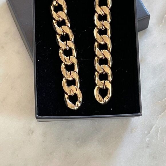 Free People Floating Chain Earrings Gold - Picture 4 of 7